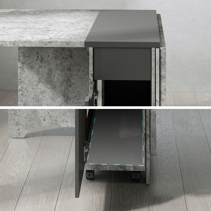 Foldable Artificial Rectangle Wooden Table Extendable Table with Storage(only table)