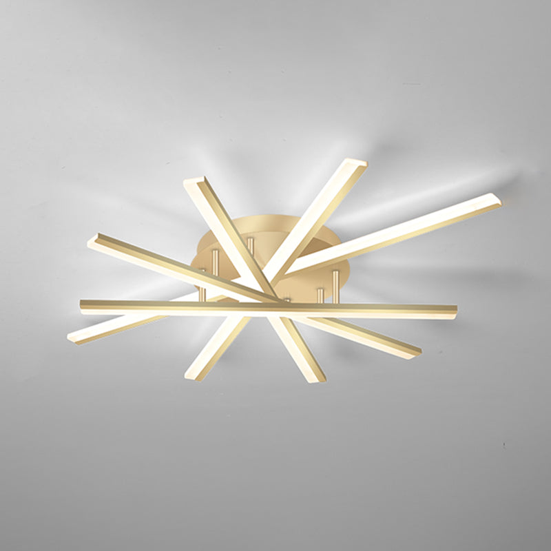 Modern Semi Flush Mount Fixture Metal LED Flush Ceiling Light Fixtures