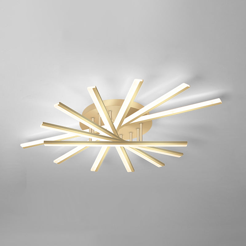 Modern Semi Flush Mount Fixture Metal LED Flush Ceiling Light Fixtures