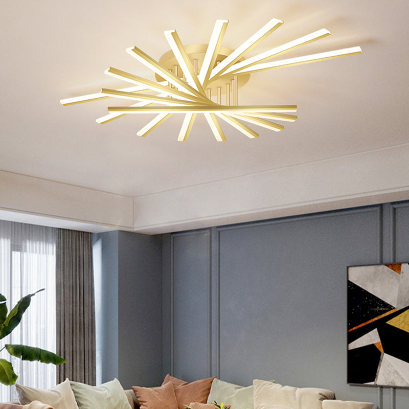 Modern Semi Flush Mount Fixture Metal LED Flush Ceiling Light Fixtures