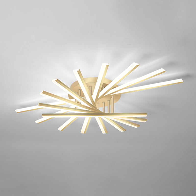 Modern Semi Flush Mount Fixture Metal LED Flush Ceiling Light Fixtures
