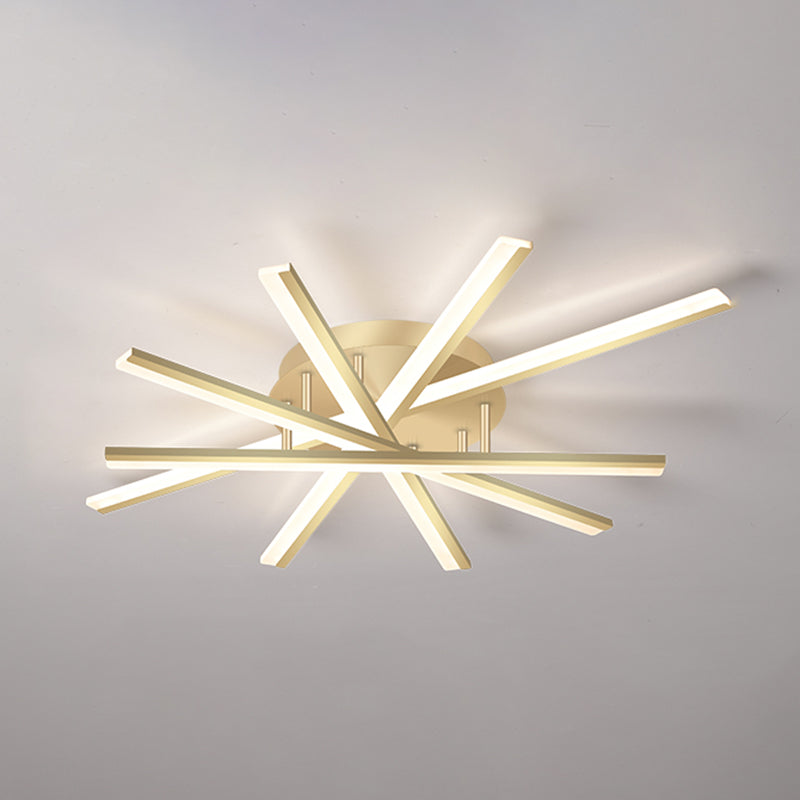 Modern Semi Flush Mount Fixture Metal LED Flush Ceiling Light Fixtures