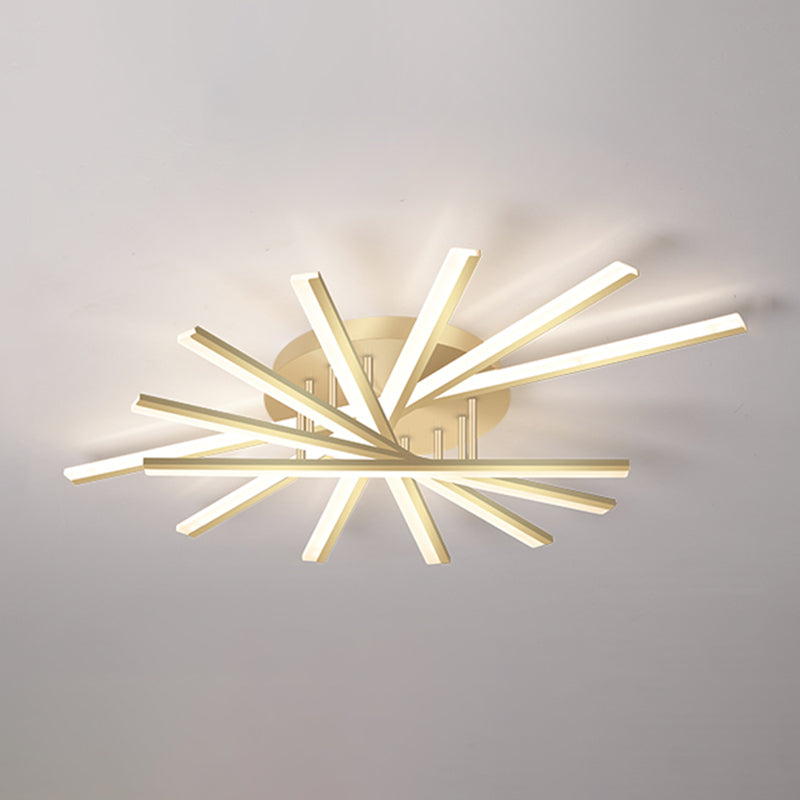 Modern Semi Flush Mount Fixture Metal LED Flush Ceiling Light Fixtures