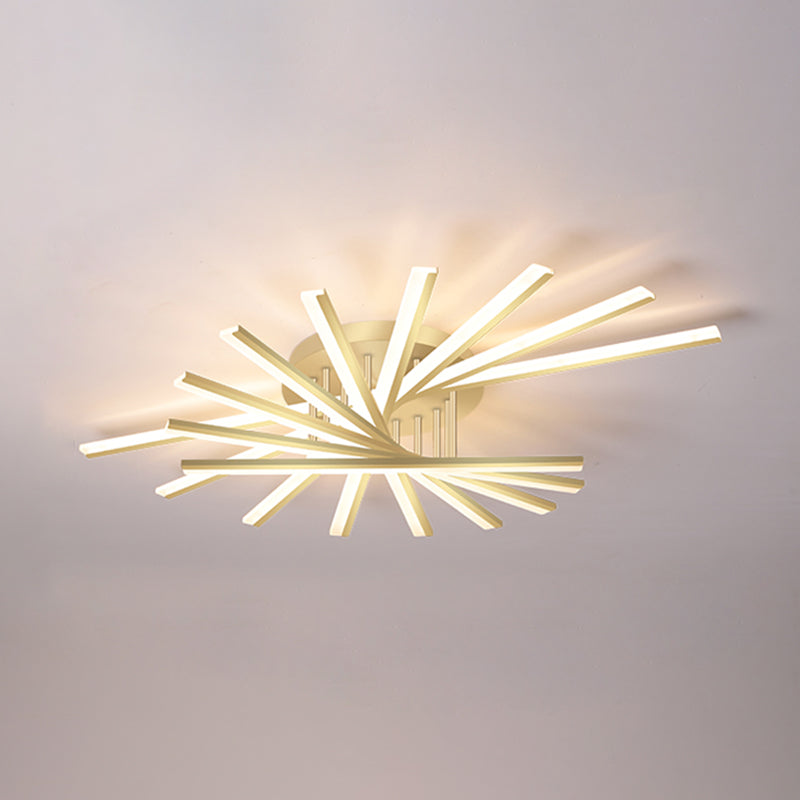 Modern Semi Flush Mount Fixture Metal LED Flush Ceiling Light Fixtures