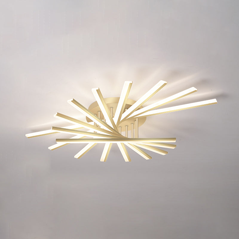 Modern Semi Flush Mount Fixture Metal LED Flush Ceiling Light Fixtures