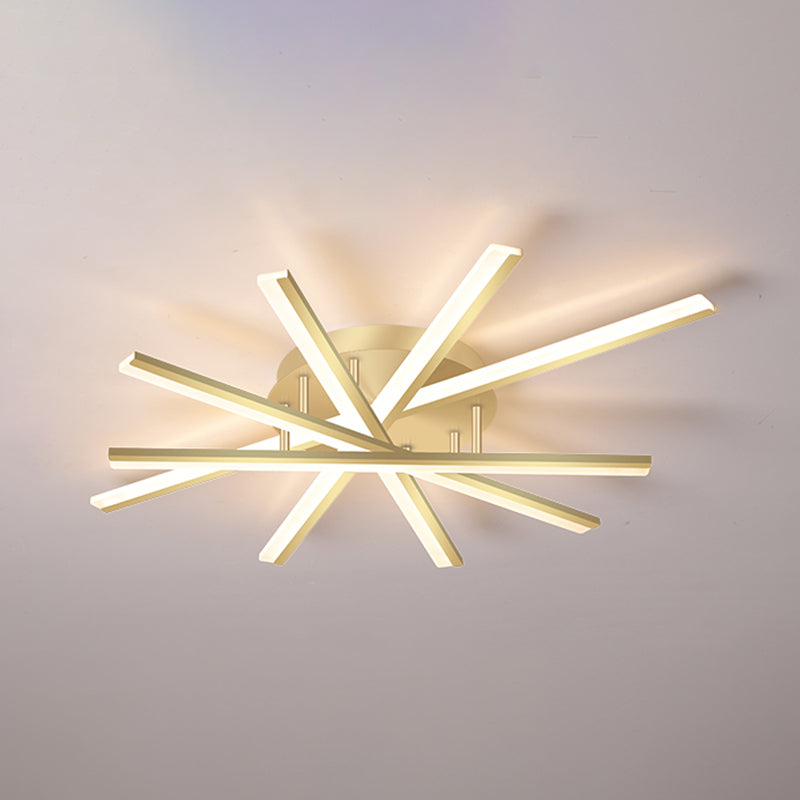 Modern Semi Flush Mount Fixture Metal LED Flush Ceiling Light Fixtures