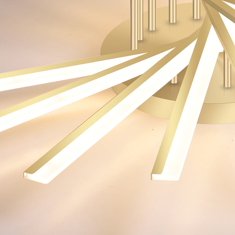 Modern Semi Flush Mount Fixture Metal LED Flush Ceiling Light Fixtures