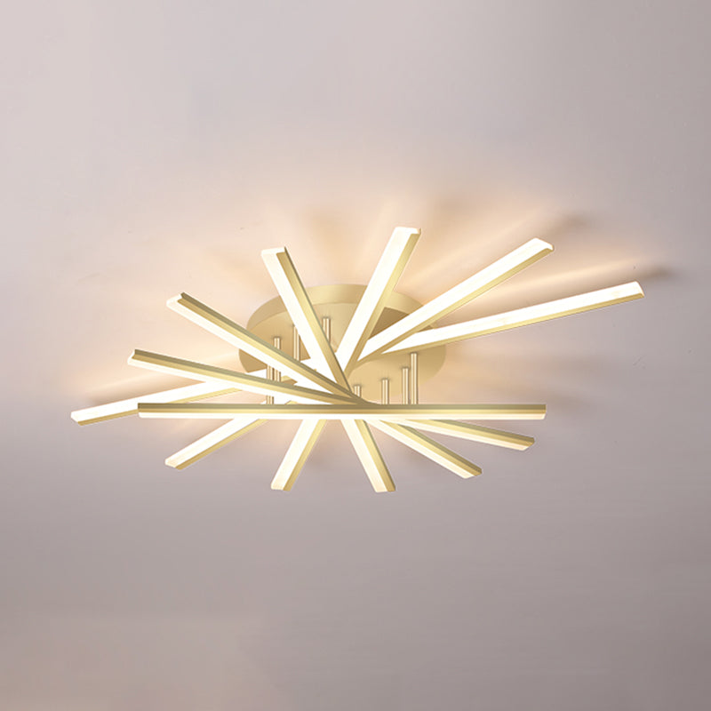 Modern Semi Flush Mount Fixture Metal LED Flush Ceiling Light Fixtures