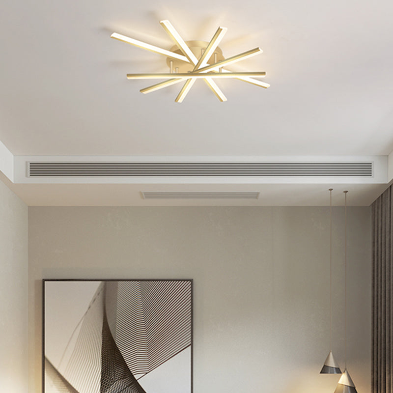 Modern Semi Flush Mount Fixture Metal LED Flush Ceiling Light Fixtures