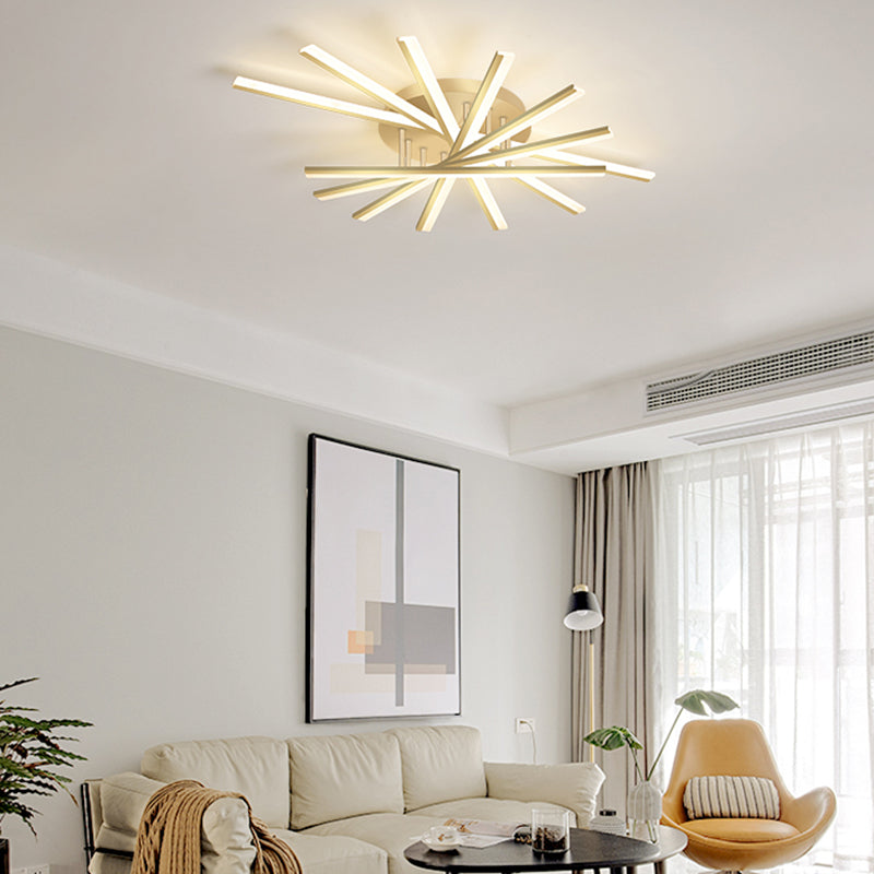 Modern Semi Flush Mount Fixture Metal LED Flush Ceiling Light Fixtures