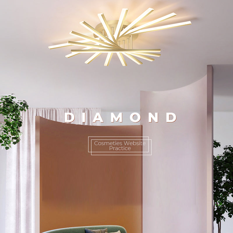 Modern Semi Flush Mount Fixture Metal LED Flush Ceiling Light Fixtures