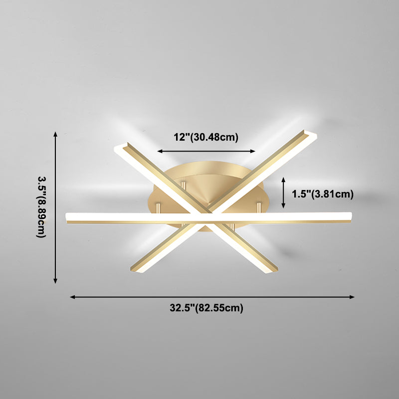 Modern Semi Flush Mount Fixture Metal LED Flush Ceiling Light Fixtures