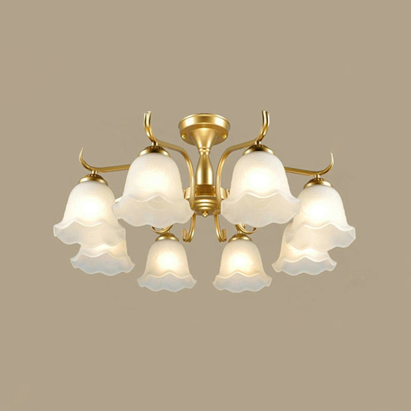 Household Ceiling Lamp Modern Flush Mount Light Fixture with Glass Shade