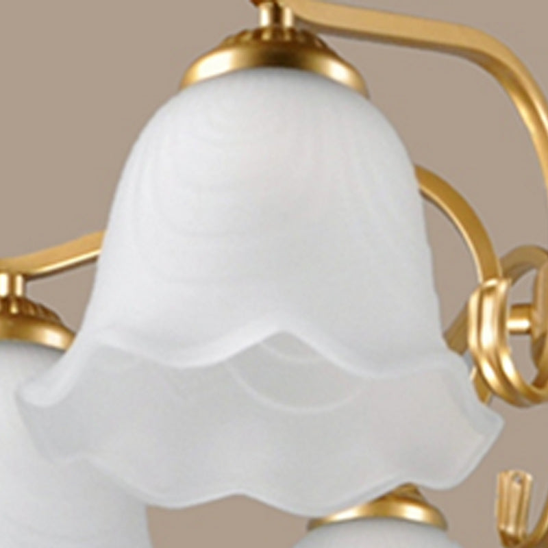 Household Ceiling Lamp Modern Flush Mount Light Fixture with Glass Shade