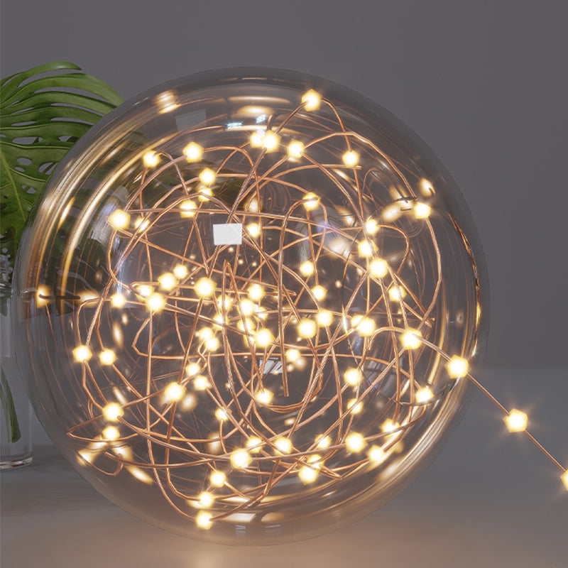 Simplicity LED Flush Mount Light Modern Clear Glass Shade Ceiling Lamp for Bedroom