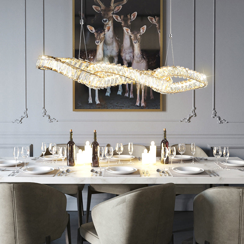 Modern Dining Chandelier Pendant Kitchen Dining Room Crystal Hanging Light Fixture