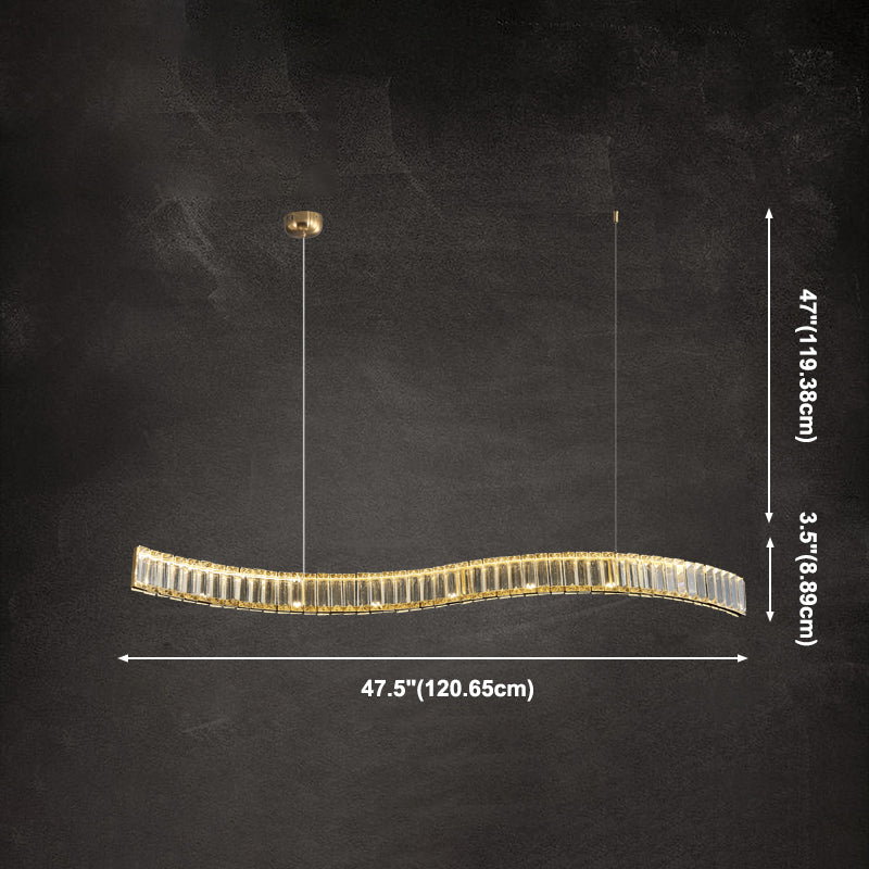 Modern Dining Chandelier Pendant Kitchen Dining Room Crystal Hanging Light Fixture