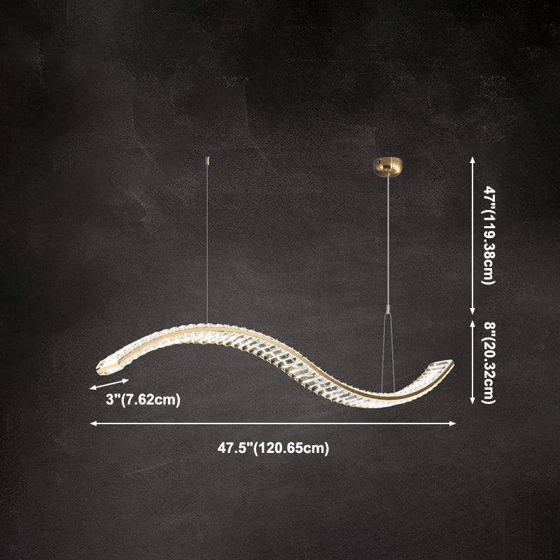 Modern Dining Chandelier Pendant Kitchen Dining Room Crystal Hanging Light Fixture