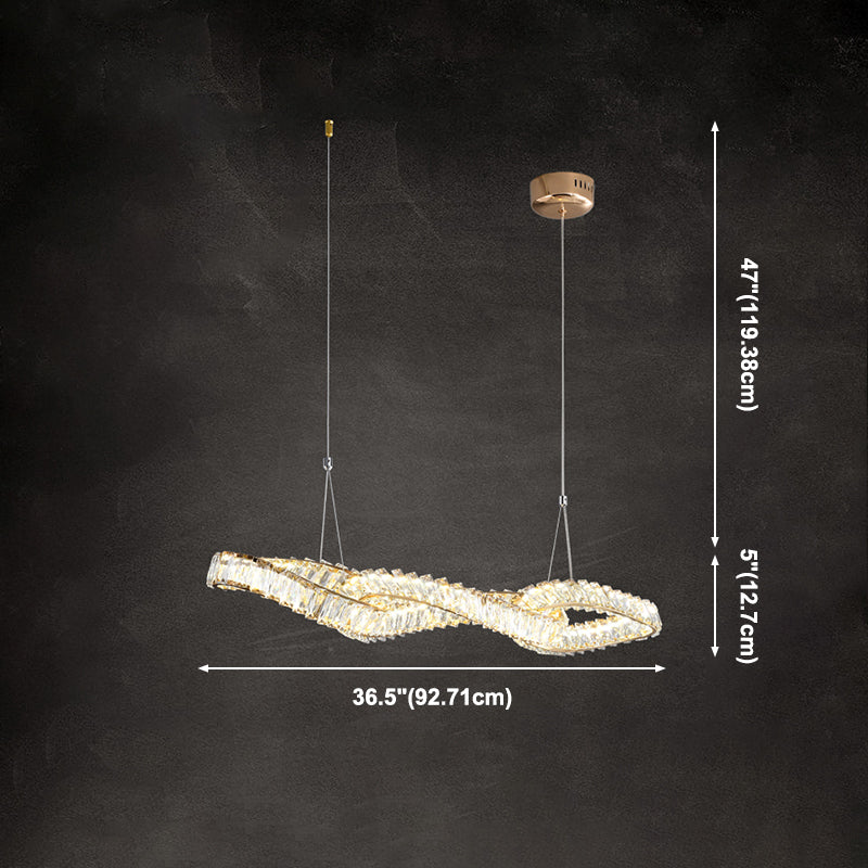 Modern Dining Chandelier Pendant Kitchen Dining Room Crystal Hanging Light Fixture