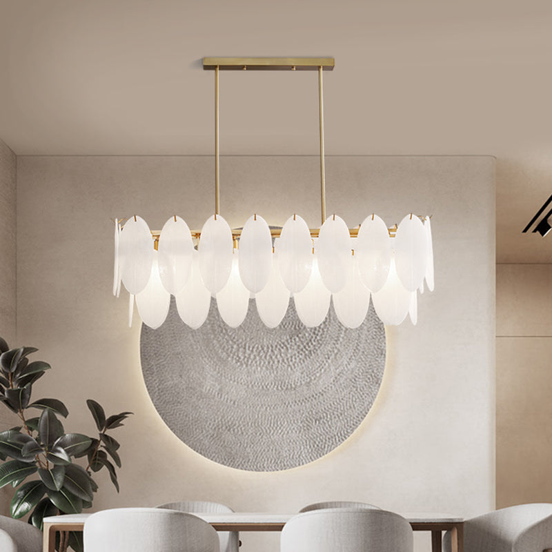 Modern Glass Island Chandelier Lights Minimalism Living Room Suspension Light
