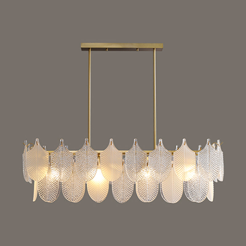 Modern Glass Island Chandelier Lights Minimalism Living Room Suspension Light