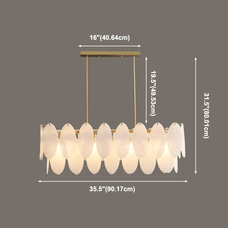 Modern Glass Island Chandelier Lights Minimalism Living Room Suspension Light