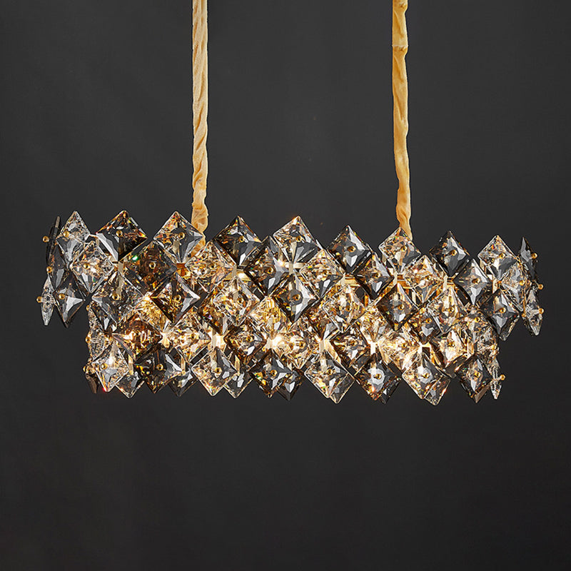 Modern Dining Pendant Lamp Fixture Kitchen Dining Room Crystal Hanging Lamp