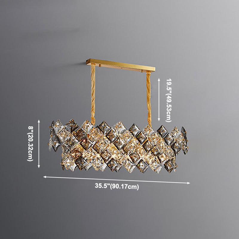 Modern Dining Pendant Lamp Fixture Kitchen Dining Room Crystal Hanging Lamp