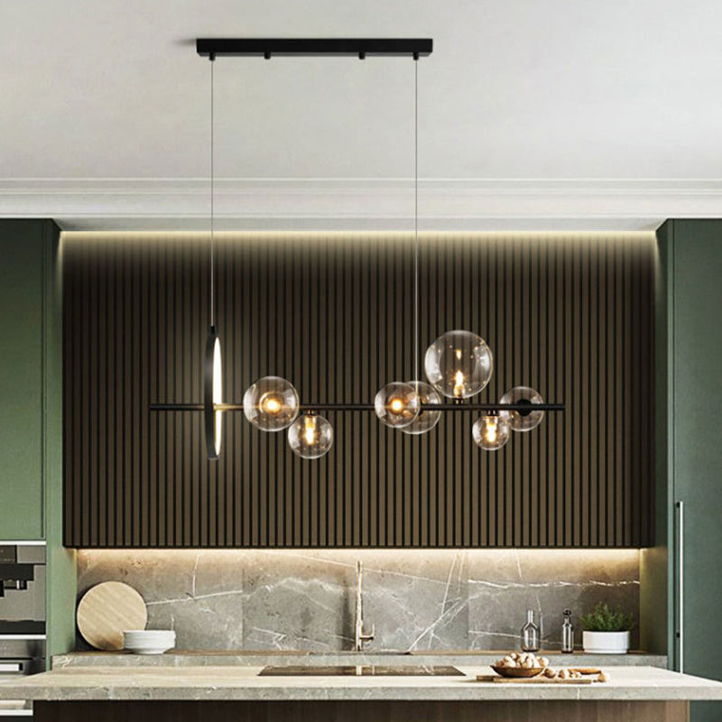 Modern Style Dining Chandelier Lamp Fixture Dining Room Glass Shade Ceiling Hanging Light