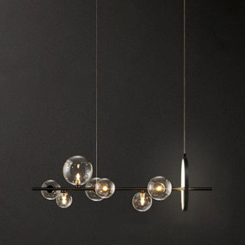 Modern Style Dining Chandelier Lamp Fixture Dining Room Glass Shade Ceiling Hanging Light