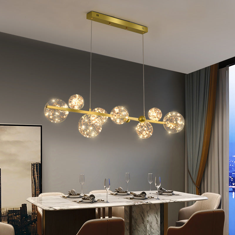 Modern Dining Pendant Lamp Fixture Kitchen Dining Room Glass Shade Hanging Light