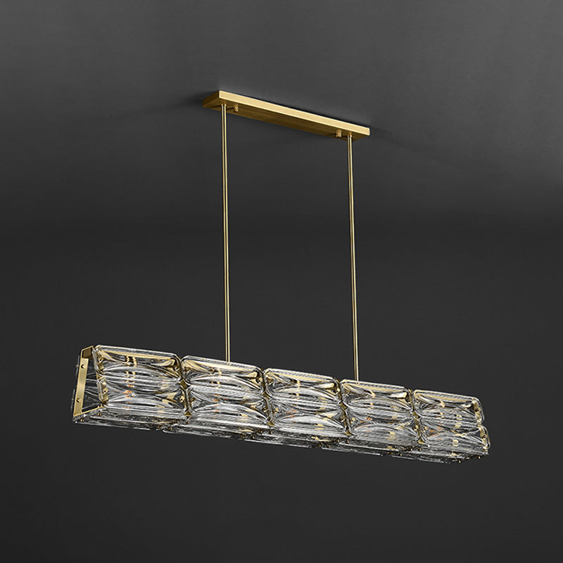 Modern Simple Geometric Island Pendant 4 Lights Island Light for Restaurant