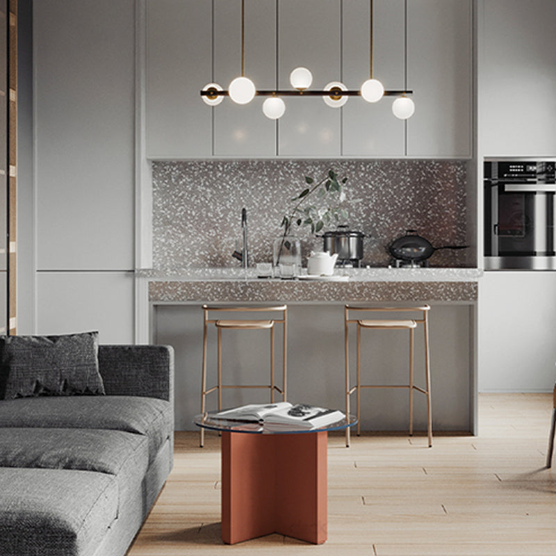 Modern Style Dining Pendant Lamp Dining Room Glass Shade Hanging Light Fixture