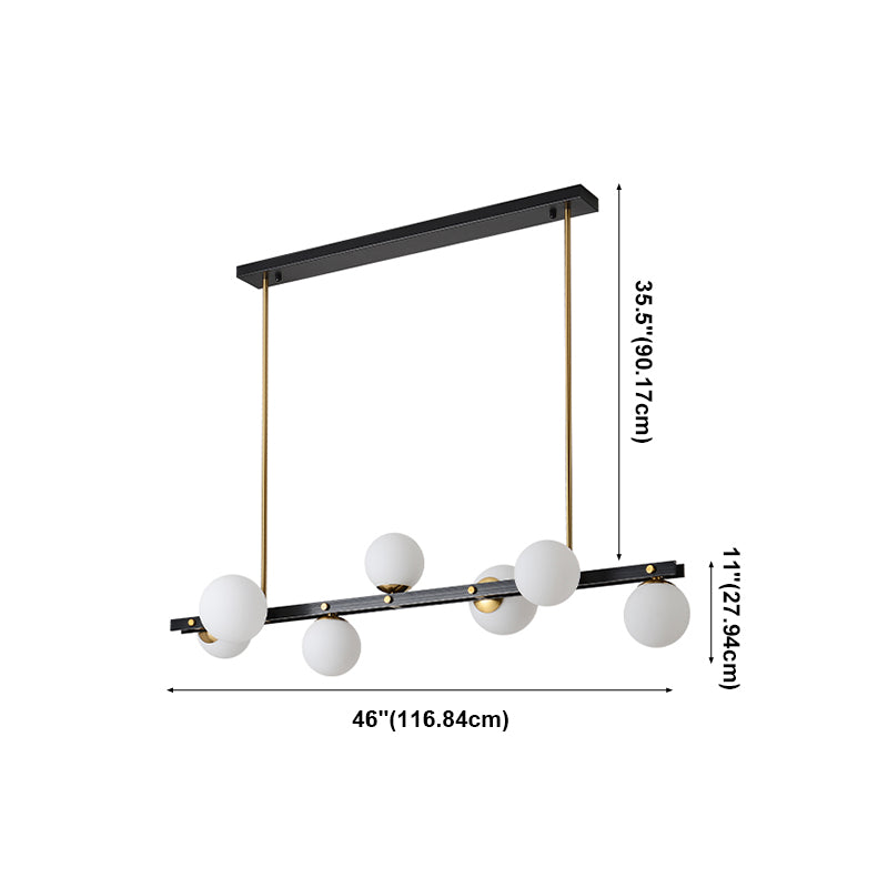 Modern Style Dining Pendant Lamp Dining Room Glass Shade Hanging Light Fixture