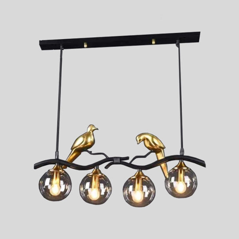 Modern Dining Pendant Light Glass Shade Hanging Light Fixture for Dining Room