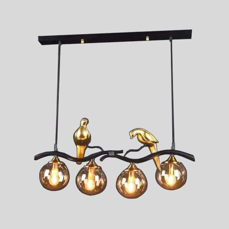 Modern Dining Pendant Light Glass Shade Hanging Light Fixture for Dining Room