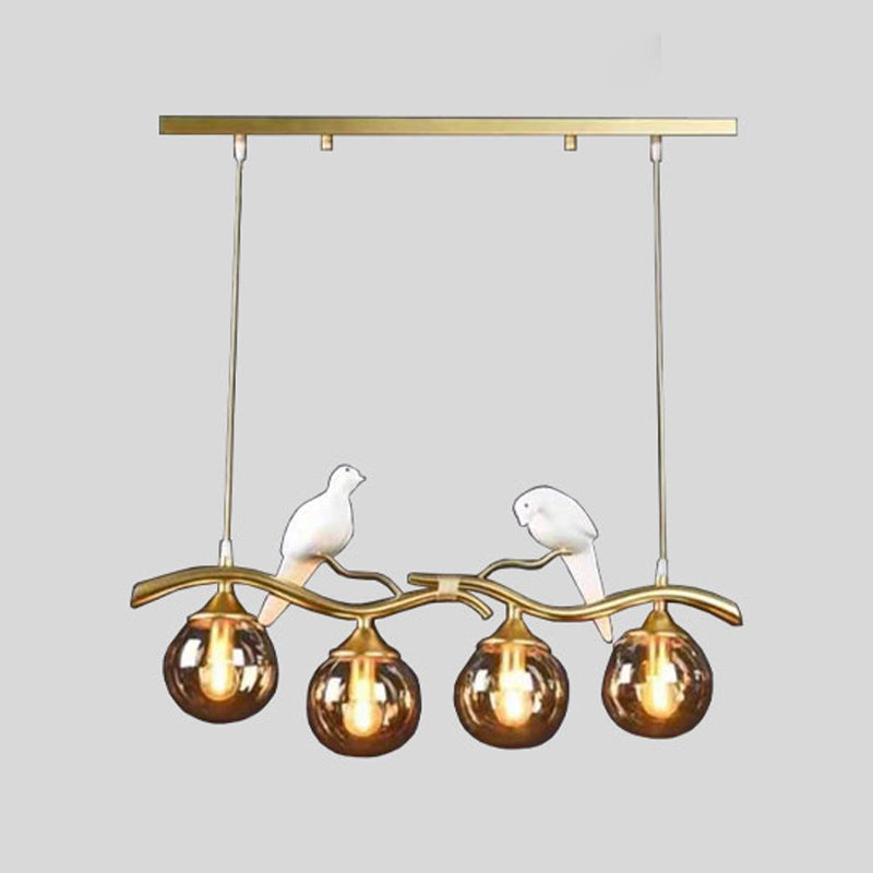 Modern Dining Pendant Light Glass Shade Hanging Light Fixture for Dining Room