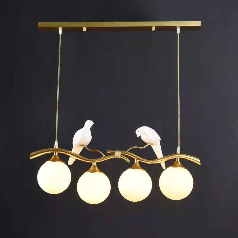 Modern Dining Pendant Light Glass Shade Hanging Light Fixture for Dining Room