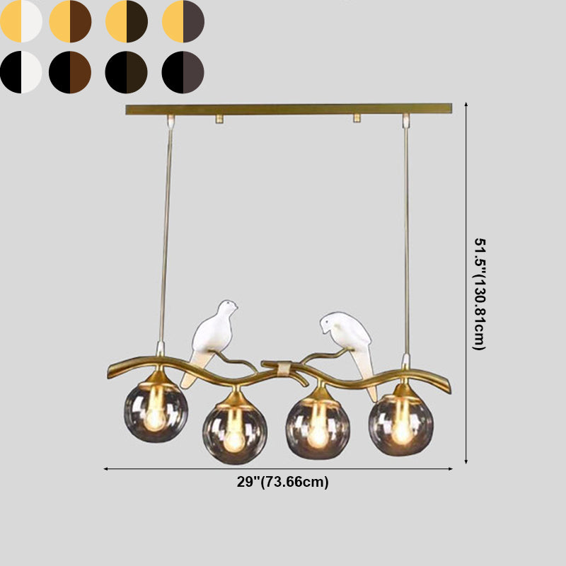 Modern Dining Pendant Light Glass Shade Hanging Light Fixture for Dining Room