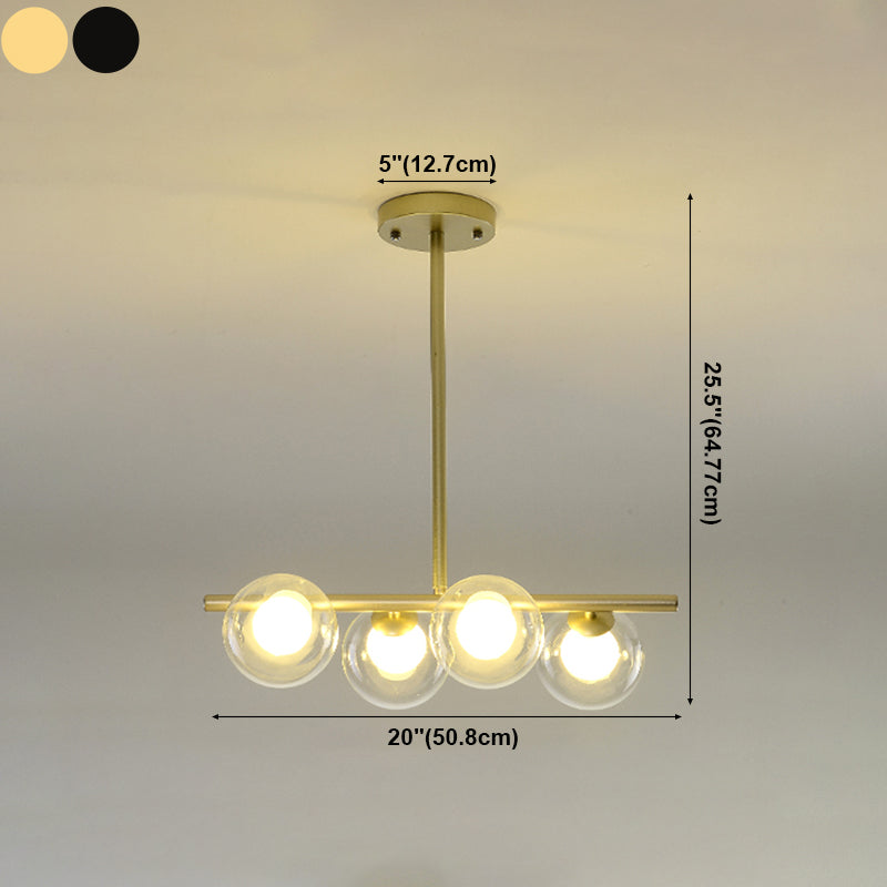 Modern Dining Chandelier Pendant Dining Room Glass Shade Hanging Light Fixture