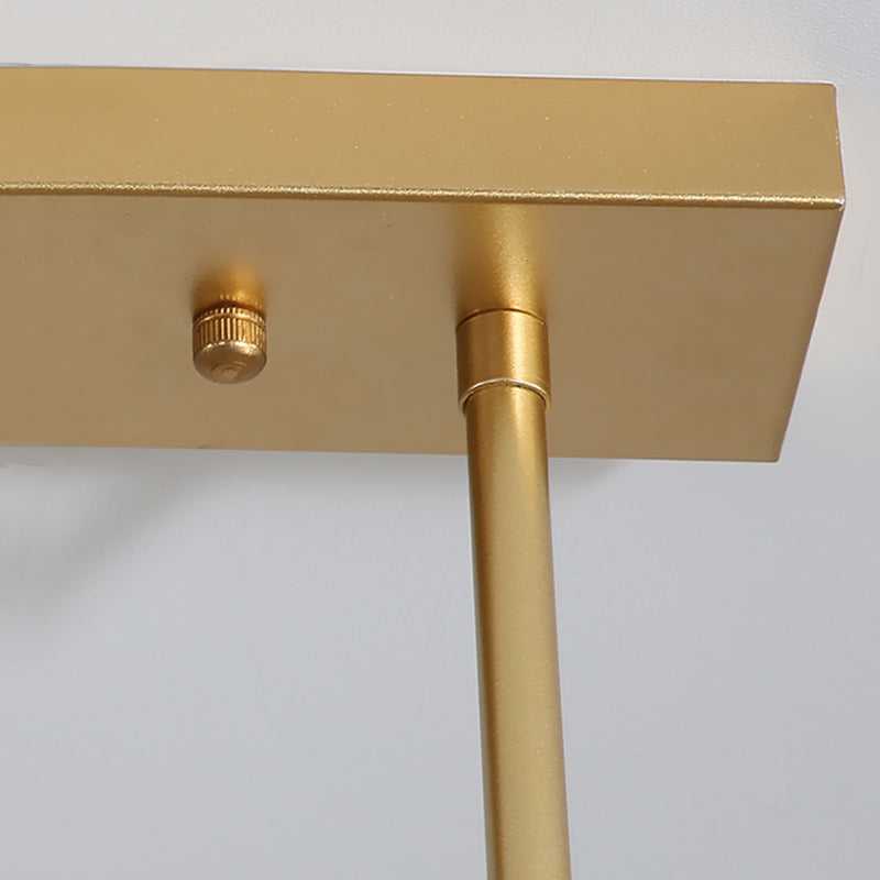 Modern Rectangle Shade Island Pendant Crystal Island Lights for Restaurant