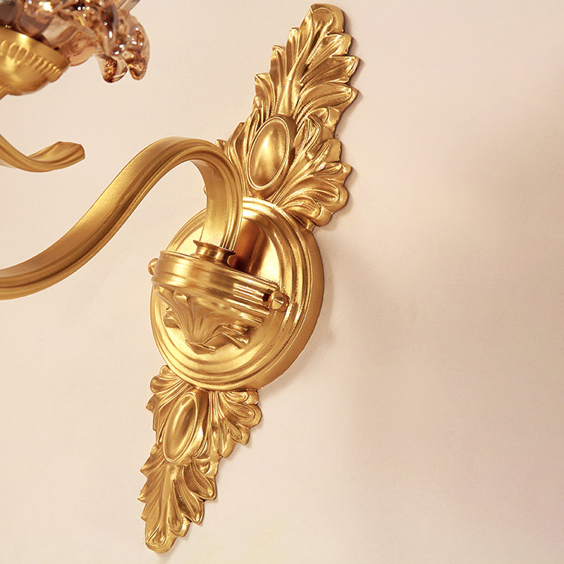 Modern Wall Sconce Household Wall Fixture with Crystal Shade for Bedroom Sitting Room
