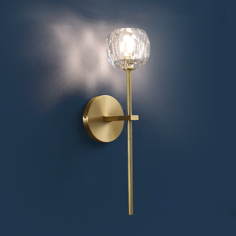 Luz de pared de cristal moderna Luz creativa de pared creativa para sala de estar de dormitorio de hotel