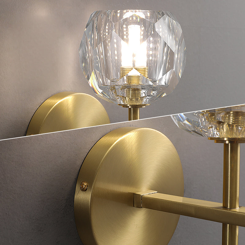 Luz de pared de cristal moderna Luz creativa de pared creativa para sala de estar de dormitorio de hotel