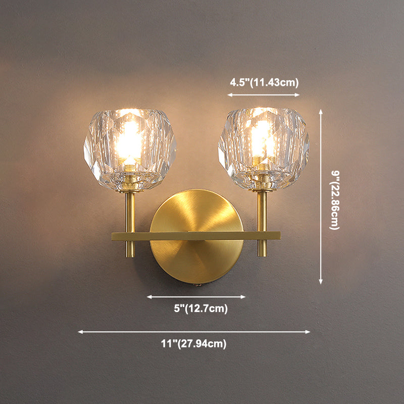 Luz de pared de cristal moderna Luz creativa de pared creativa para sala de estar de dormitorio de hotel