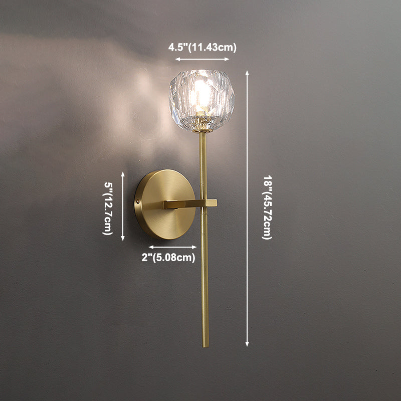 Luz de pared de cristal moderna Luz creativa de pared creativa para sala de estar de dormitorio de hotel