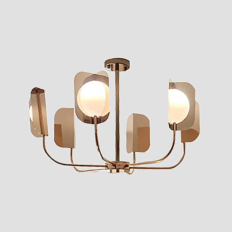 Nordic Style Metal Chandelier Branch Brown Pendant Lamps for Living Room