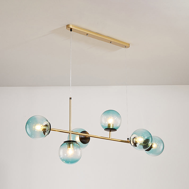 Modern Dining Pendant Lamp Dining Room Glass Shade Hanging Light Fixture