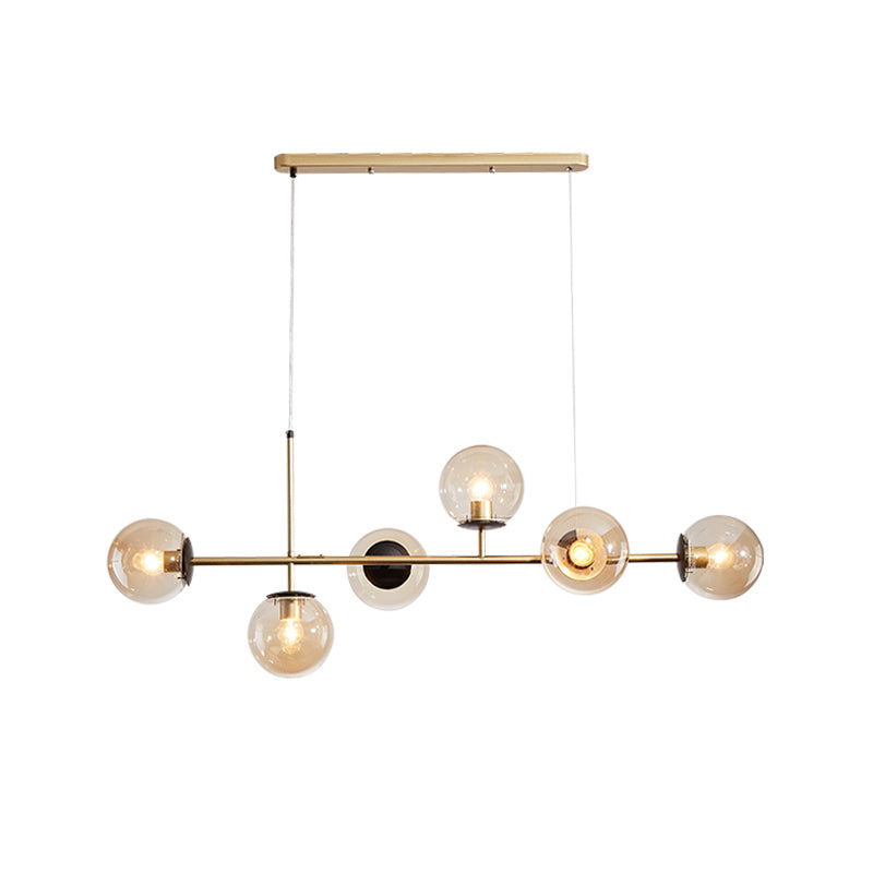 Modern Dining Pendant Lamp Dining Room Glass Shade Hanging Light Fixture