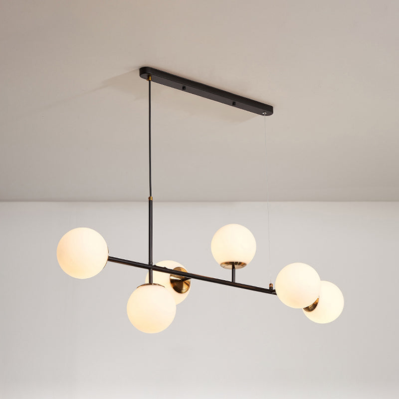 Modern Dining Pendant Lamp Dining Room Glass Shade Hanging Light Fixture